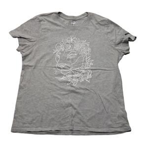Puma Gray Cougar Face Short Sleeve Crew Neck Shirt Comfort Active Top Puma Logo